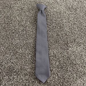 Boys Bill Blass Essentials Houndstooth Silk Clip OnTie